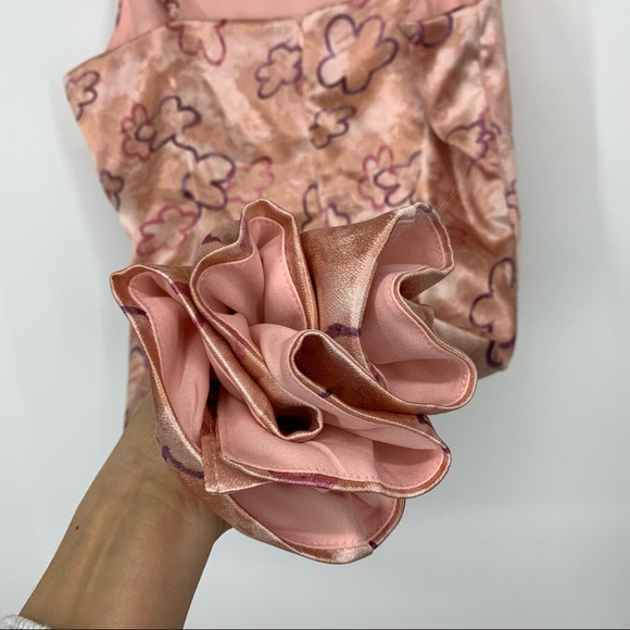 Wild Fable Pink & Purple Sheen Flower Print Y2K Style Spaghetti Strap Dress Nwt - Picture 10 of 16